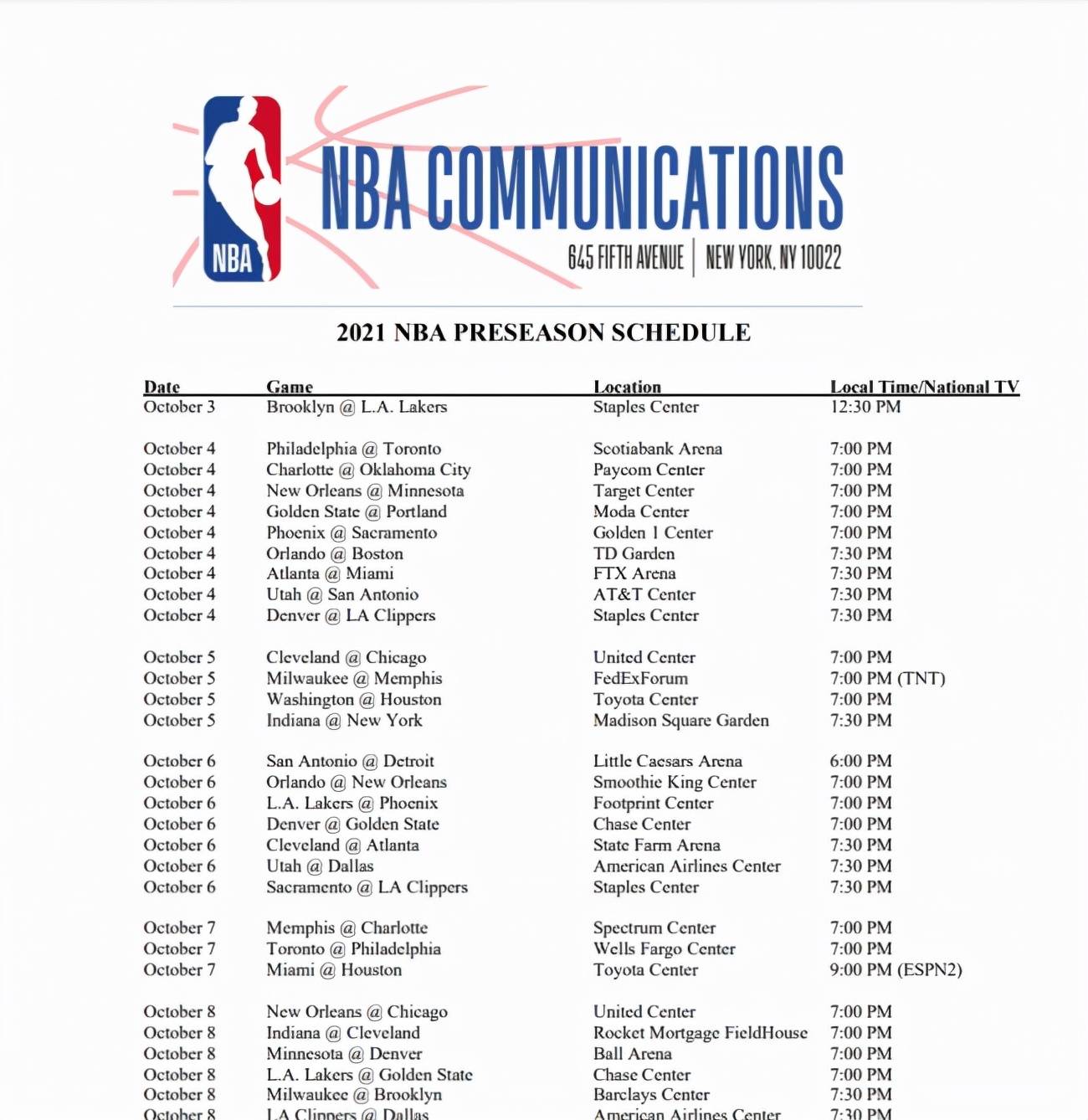 世俱杯2025-NBA官方宣布下周赛程调整